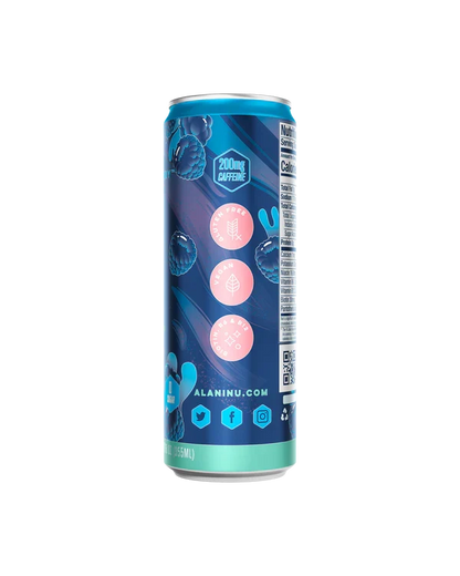 Alani Nu Breezeberry Energy Drink 12 fl oz can side view