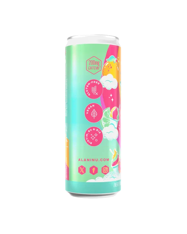 Alani Nu Sherbet Swirl Energy Drink 12 fl oz can side view