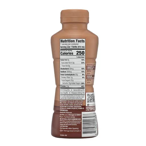 fairlife Chocolate 2% Ultra-Filtered Milk / 12 Pack