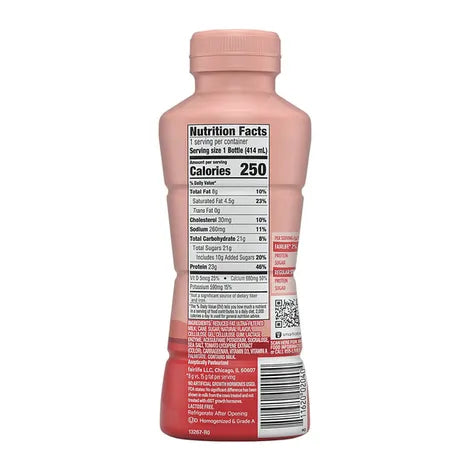 fairlife Strawberry 2% Reduced Fat Ultra-Filtered Milk / 12 Pack