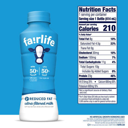 fairlife 2% Reduced Fat Ultra-Filtered Milk / 12 Pack